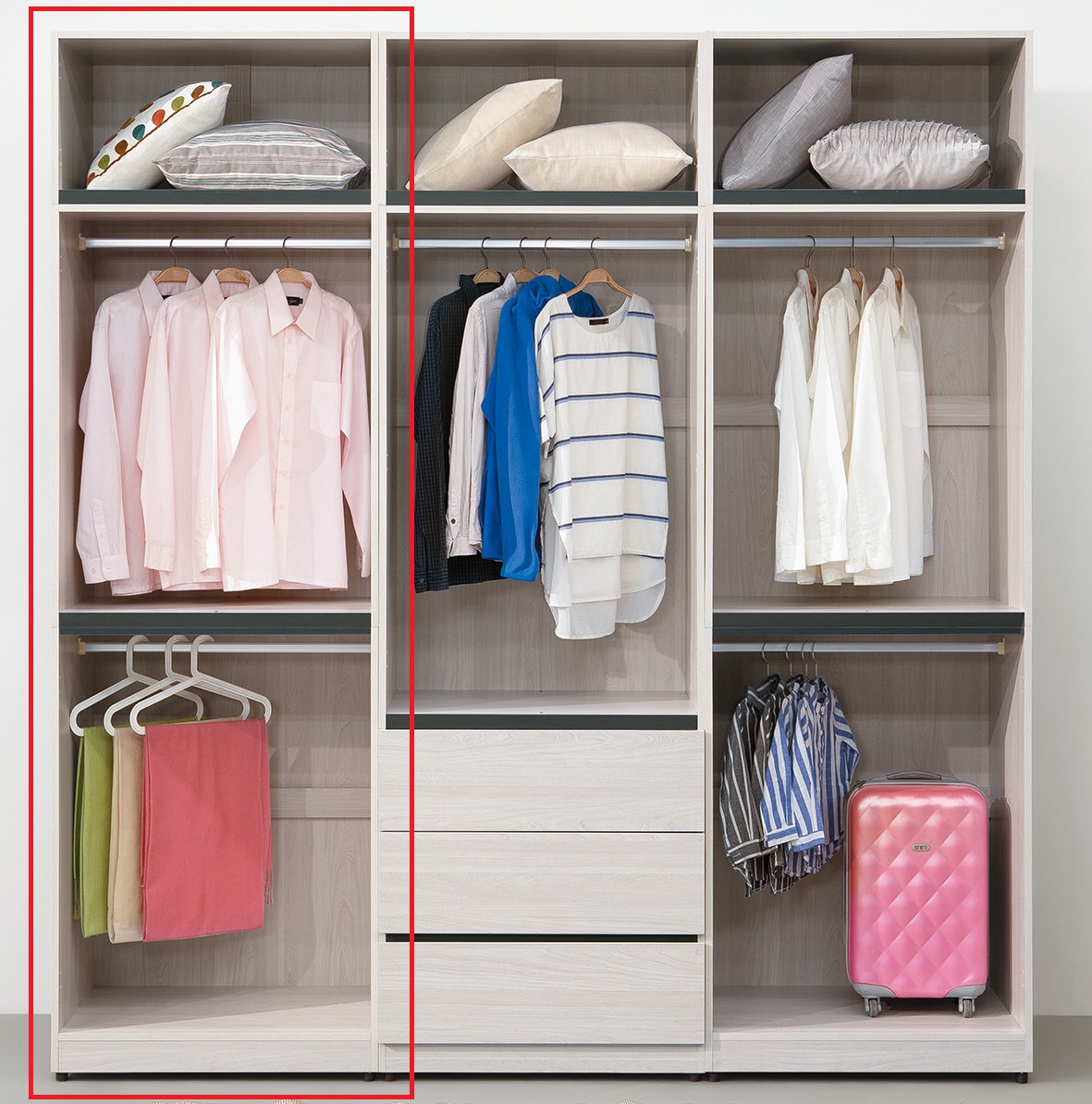 艾倫2.5尺雙吊高衣櫥